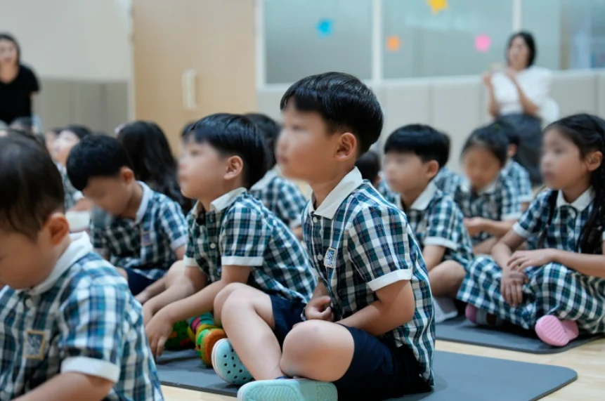 Rayul Pre-Prep children in uniform at an assembly